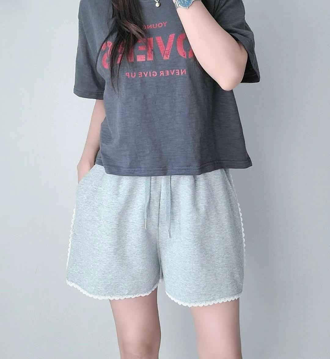 SSEN-쎈-T東大門實拍女裝新款25春夏休閑人氣真品短褲蕾絲SSEN-쎈-T短褲