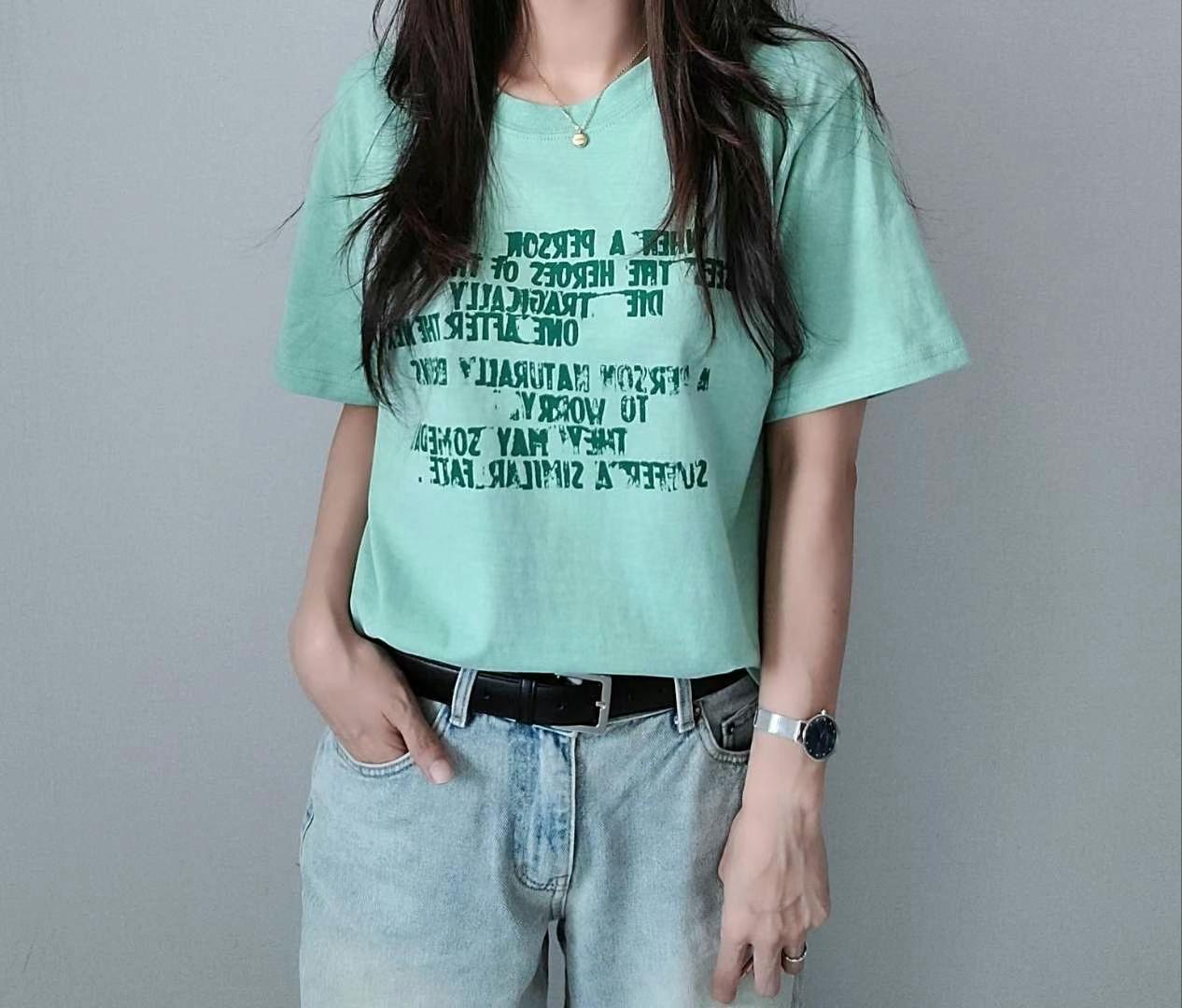 SSEN-쎈-T東大門直郵女士新品25春夏時尚休閑推薦真品T恤SSEN-쎈-TT恤