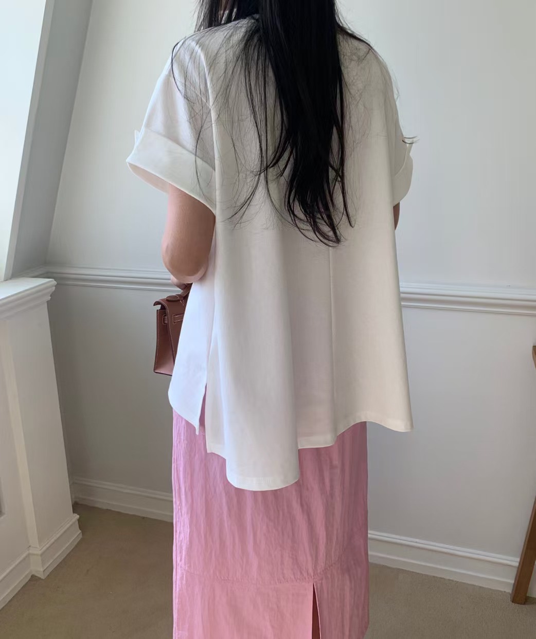 LUCKY ROOM東大門代購女裝新款職業時尚真品熱賣25春夏T恤棉質LUCKY ROOMT恤