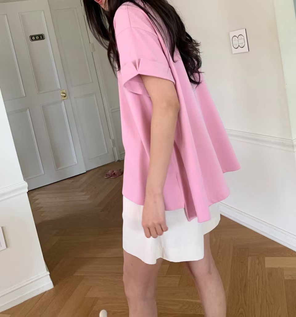 LUCKY ROOM東大門代購女裝新款職業時尚真品熱賣25春夏T恤棉質LUCKY ROOMT恤
