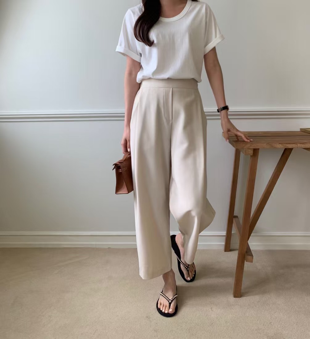 LUCKY ROOM韓國直郵女裝新款職業熱賣25春夏時尚休閑休閑褲LUCKY ROOM休閑褲圖色2