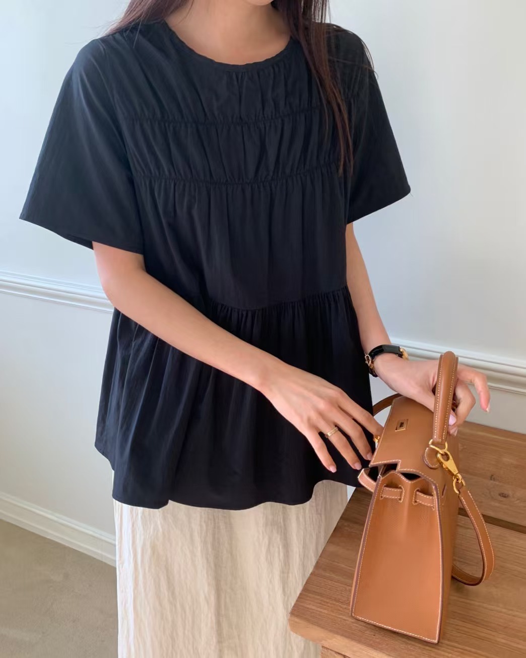 LUCKY ROOM東大門實拍女士新款熱賣職業人氣休閑襯衫蕾絲衫LUCKY ROOM襯衫/蕾絲衫圖色2