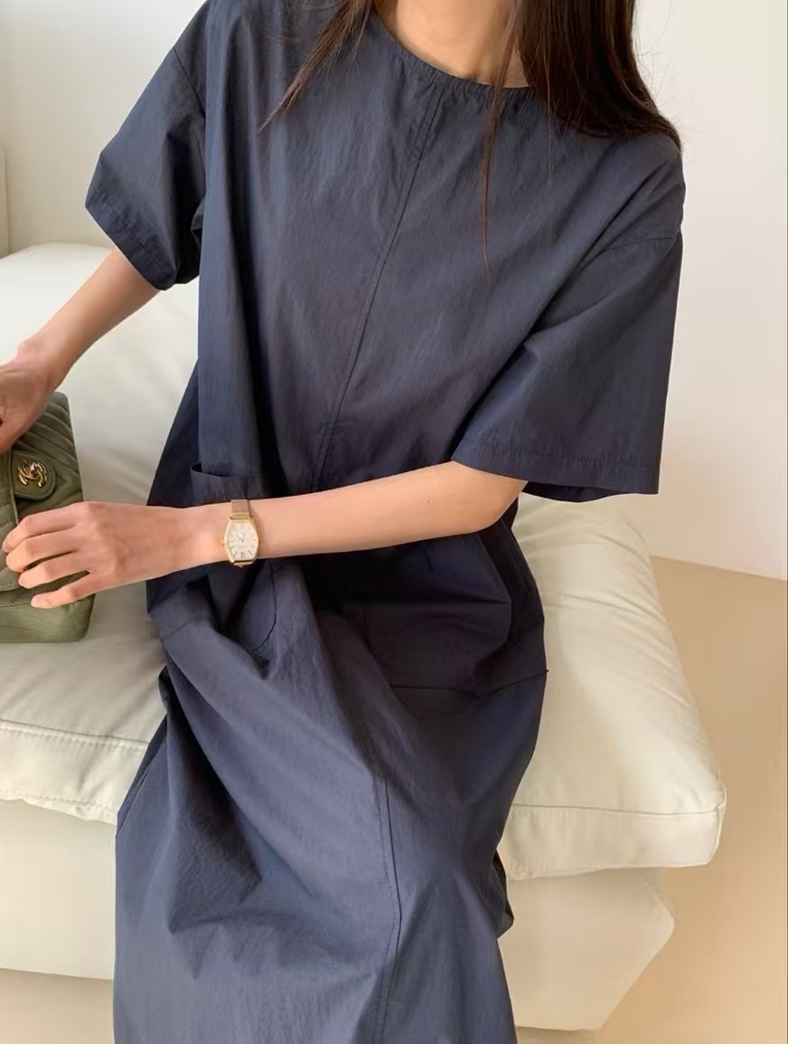 LUCKY ROOM韓國直郵女士新品真品人氣熱賣推薦25春夏連衣裙口袋LUCKY ROOM連衣裙