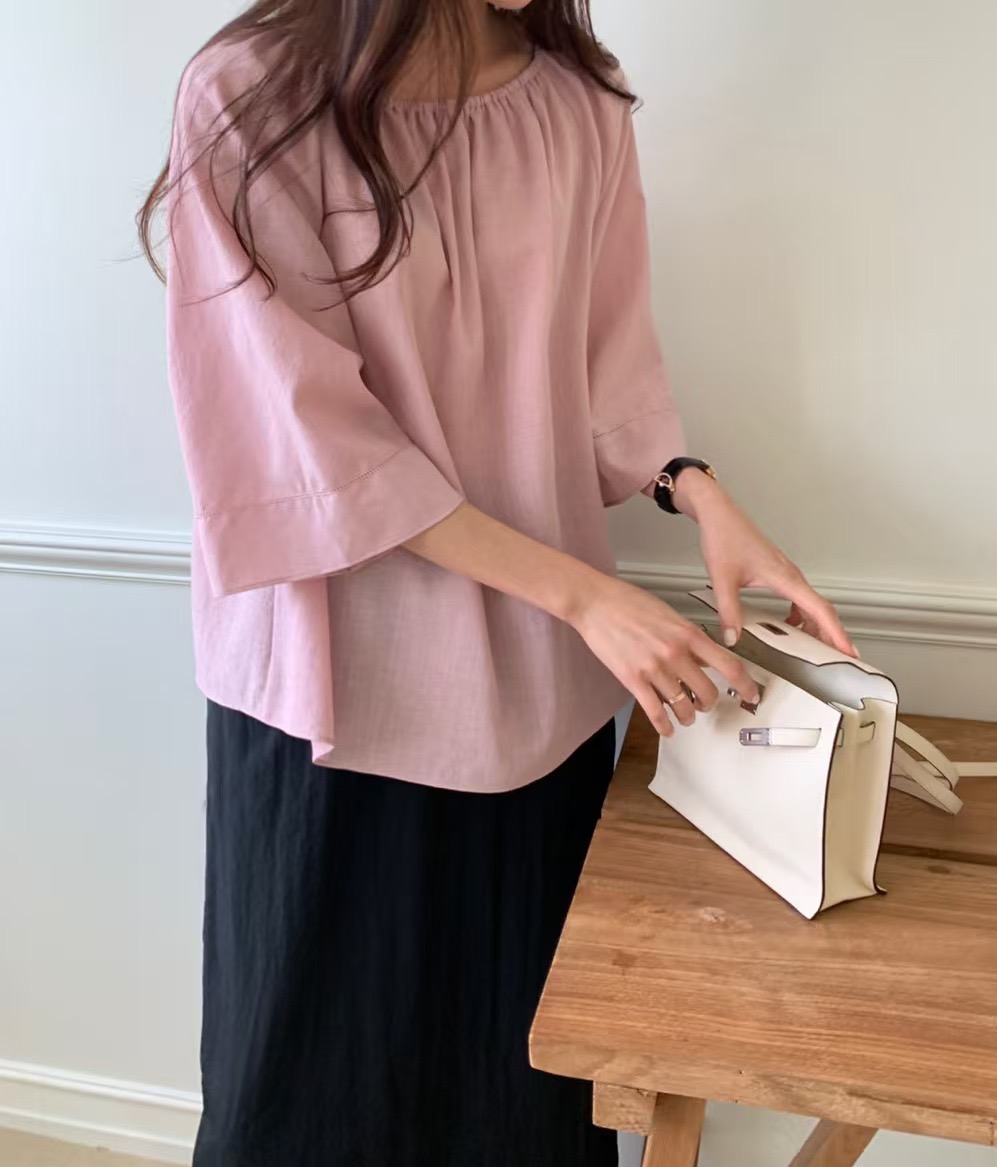 LUCKY ROOM韓國代購女裝新款推薦人氣時尚職業25春夏襯衫蕾絲衫LUCKY ROOM襯衫/蕾絲衫