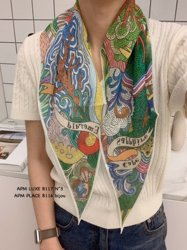 N3東大門代購女裝新品25春夏時尚推薦真品熱賣圍巾披肩亞麻N3圍巾/披肩