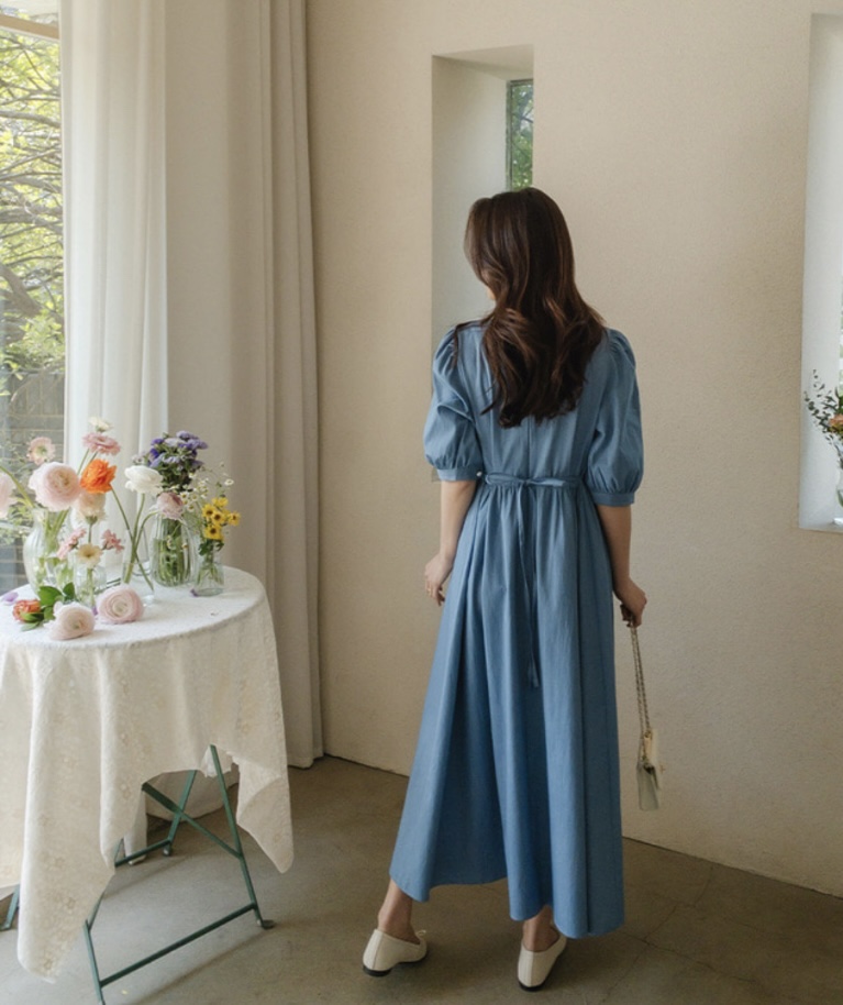 FRILL-T韓國代購女士新款推薦25春夏人氣熱賣職業休閑連衣裙FRILL-T連衣裙