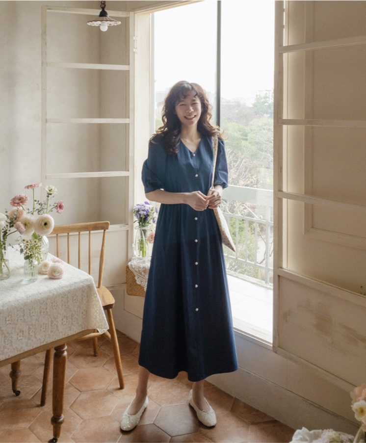 FRILL-T韓國代購女士新款推薦25春夏人氣熱賣職業休閑連衣裙FRILL-T連衣裙