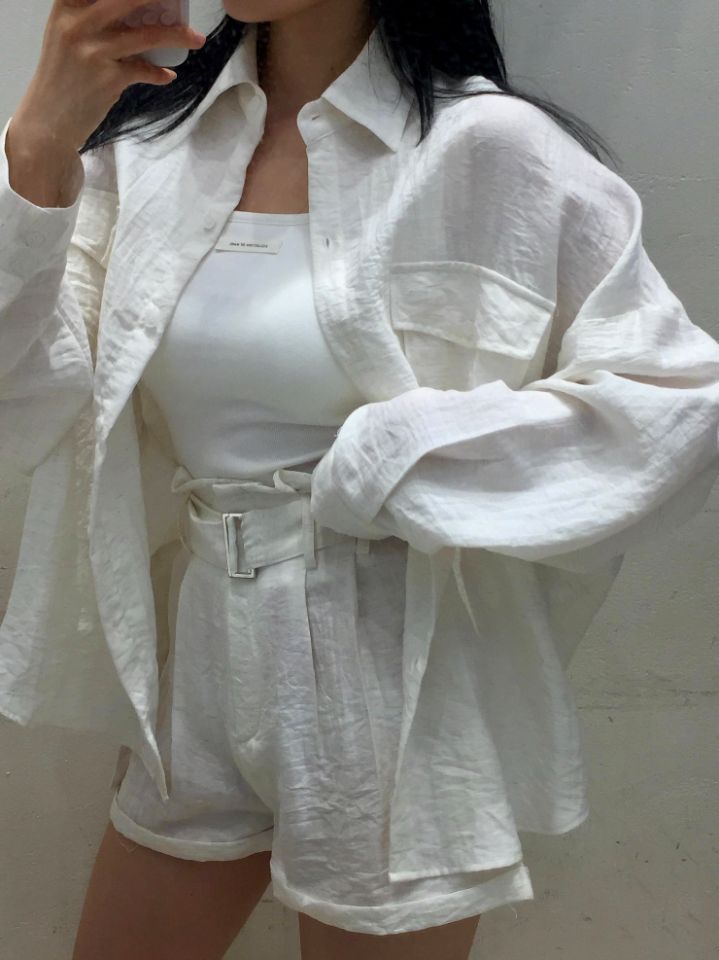 mars東大門實拍女裝新款推薦真品休閑時尚25春夏短褲含腰帶亞麻mars短褲