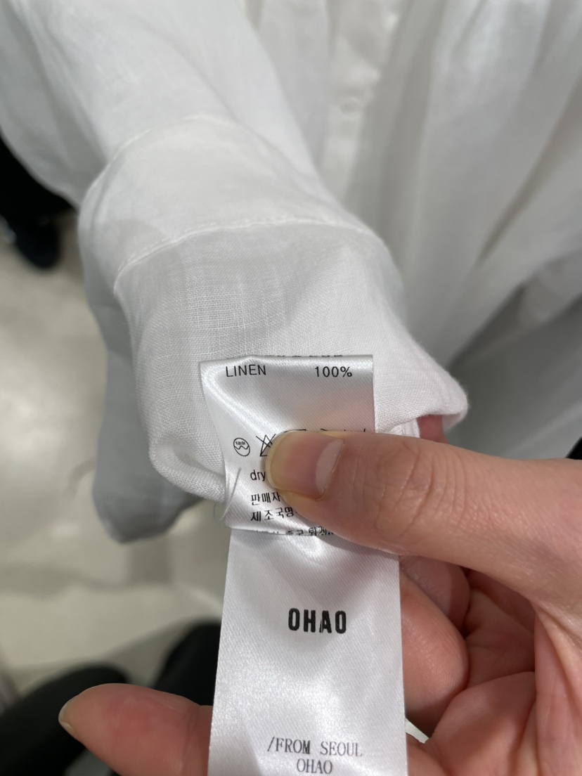 OHAO韓國代購女裝新品休閑人氣職業推薦25春夏熱賣襯衫蕾絲衫OHAO/HA MONG襯衫/蕾絲衫