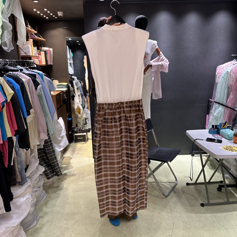CHAVI韓國直郵女裝新款熱賣時尚職業真品推薦25春夏連衣裙含腰帶CHAVI連衣裙