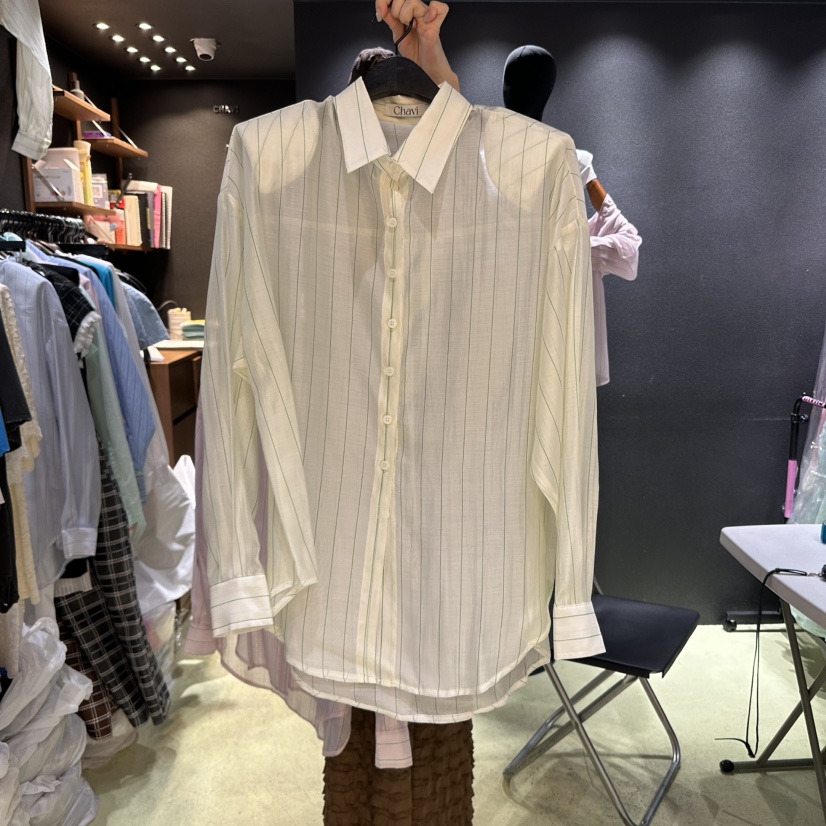 CHAVI東大門代購女裝新款真品職業人氣休閑熱賣襯衫蕾絲衫天絲CHAVI襯衫/蕾絲衫圖色2