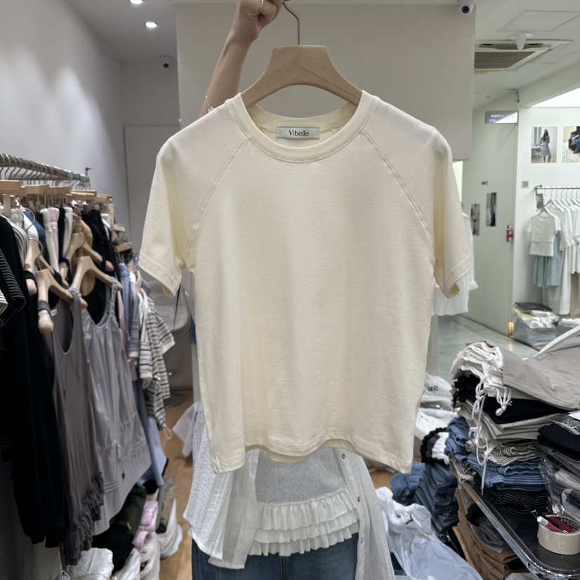 VIBELLE東大門代購女士新品真品職業休閑人氣熱賣時尚25春夏T恤VIBELLET恤圖色2
