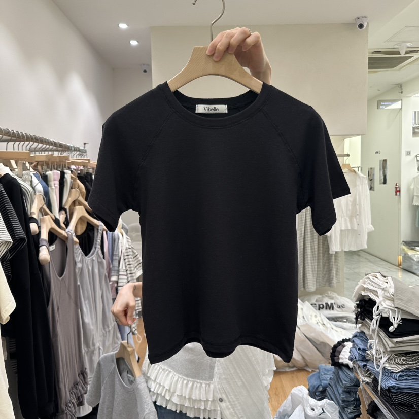 VIBELLE東大門代購女士新品真品職業休閑人氣熱賣時尚25春夏T恤VIBELLET恤圖色4