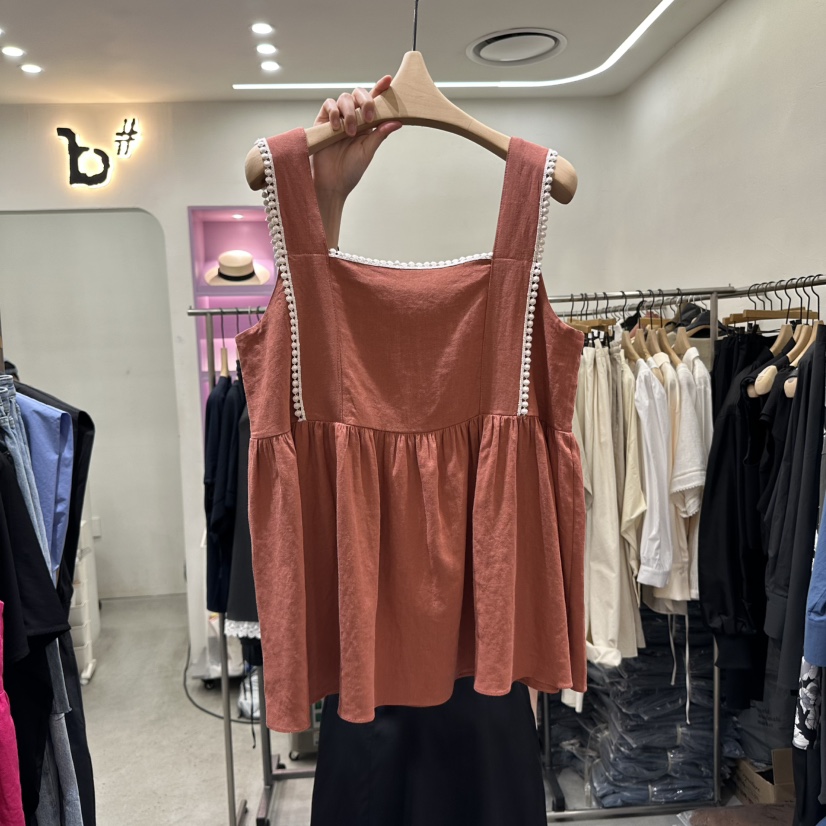 BISHOP東大門直郵女裝新款人氣熱賣25春夏職業真品吊帶背心b#/BISHOP吊帶/背心圖色2