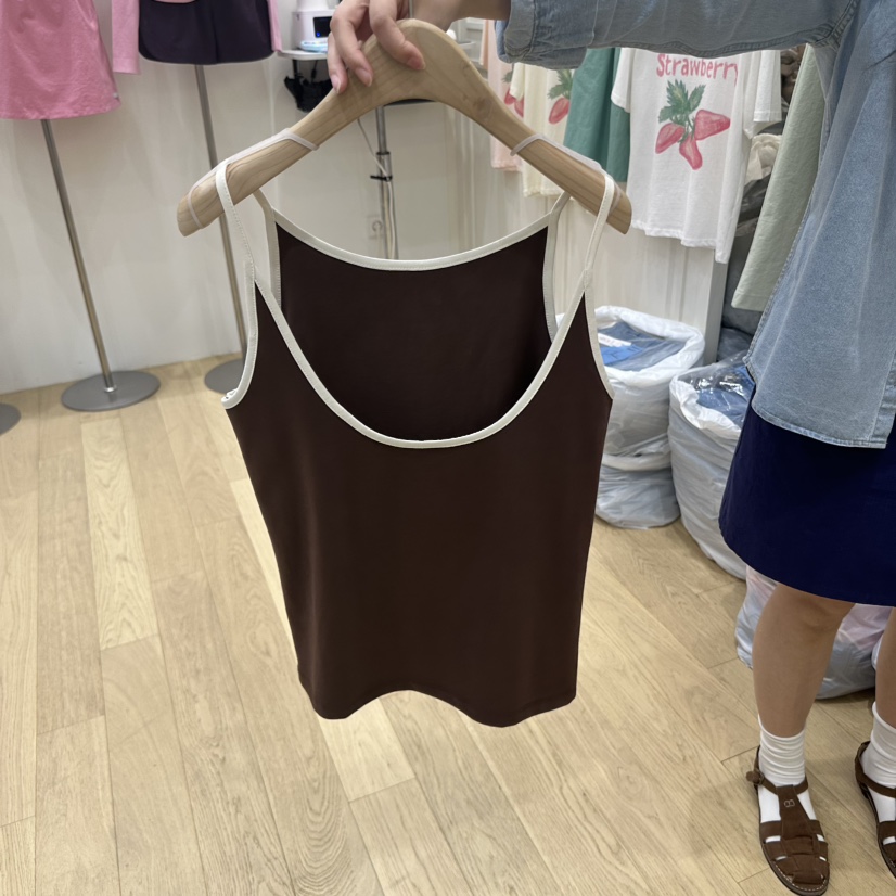 FURE東大門實拍女士新品休閑職業人氣25春夏時尚推薦吊帶背心FURE吊帶/背心