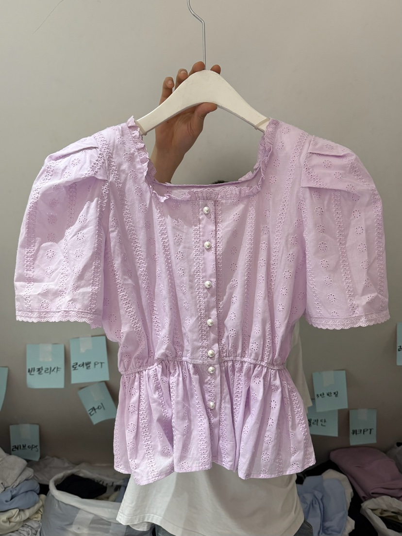 BELITA-L東大門實拍女裝新品職業真品人氣休閑25春夏襯衫蕾絲衫BELITA-L襯衫/蕾絲衫圖色2