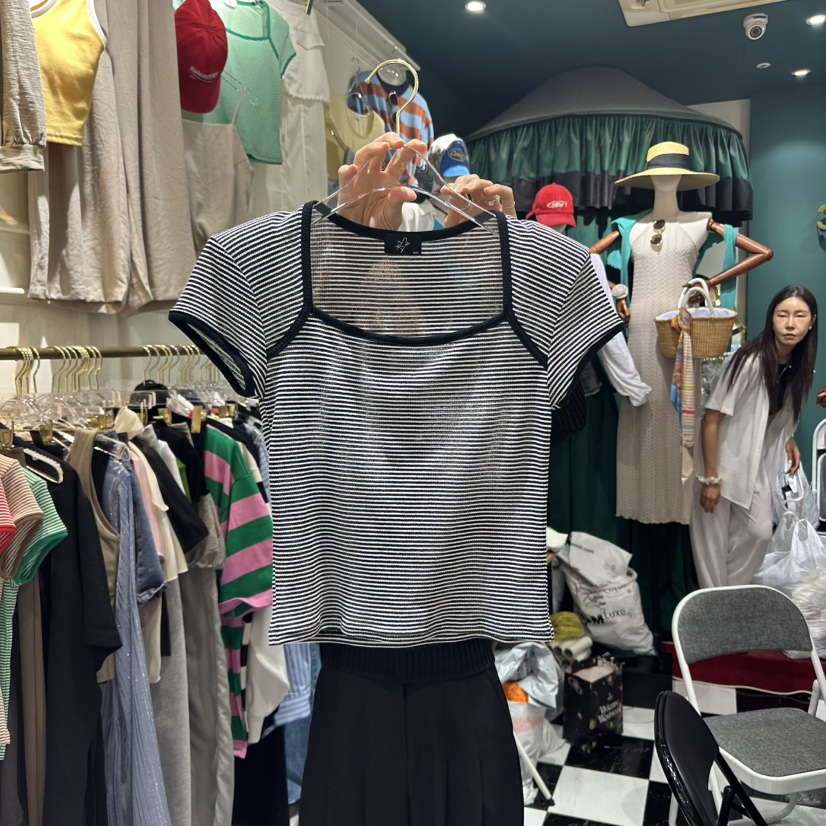3COLOR韓國直郵女裝新款熱賣T恤Three colorT恤圖色2