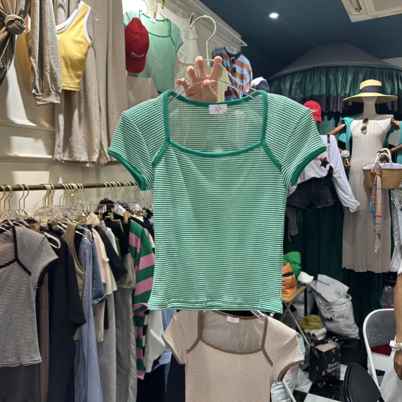 3COLOR韓國直郵女裝新款熱賣T恤Three colorT恤圖色4