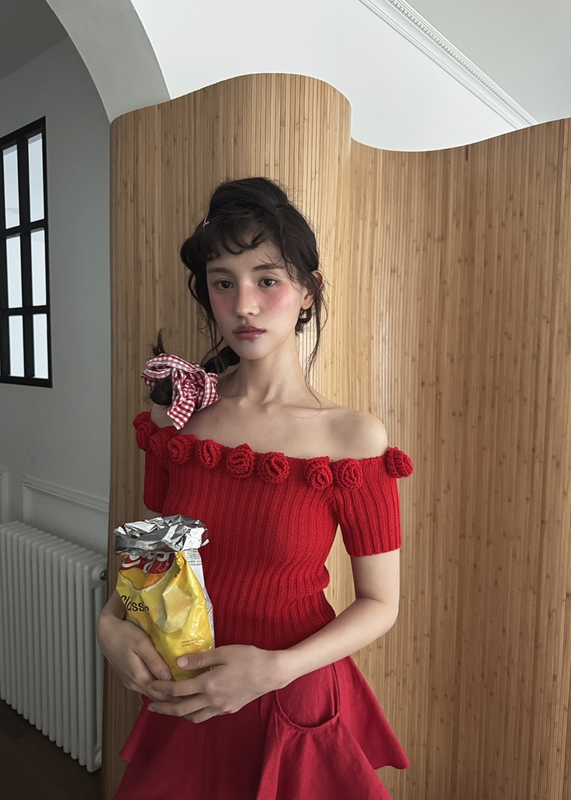 CLODE東大門實拍女裝新款時尚推薦真品熱賣休閑25春夏針織衫露肩CLODE針織衫圖色2