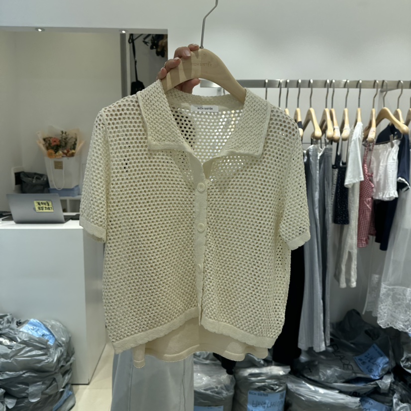 RICH SISTER東大門實拍女裝新款休閑熱賣25春夏襯衫蕾絲衫RICH SISTER襯衫/蕾絲衫
