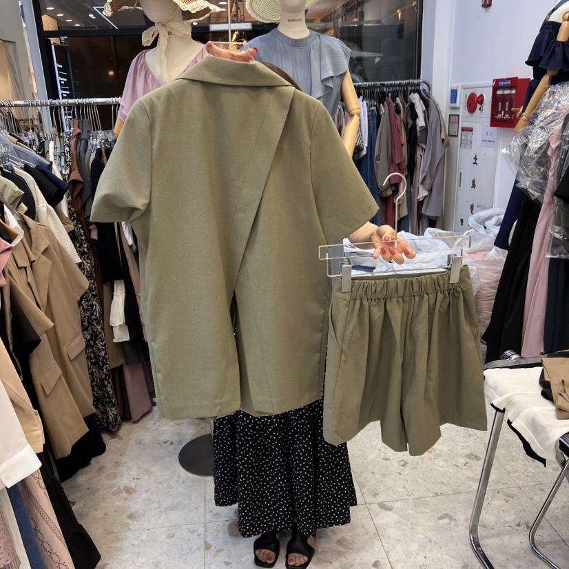 MARIGOLD東大門直郵女士新品職業真品熱賣人氣套裝亞麻布套裝MARIGOLD套裝