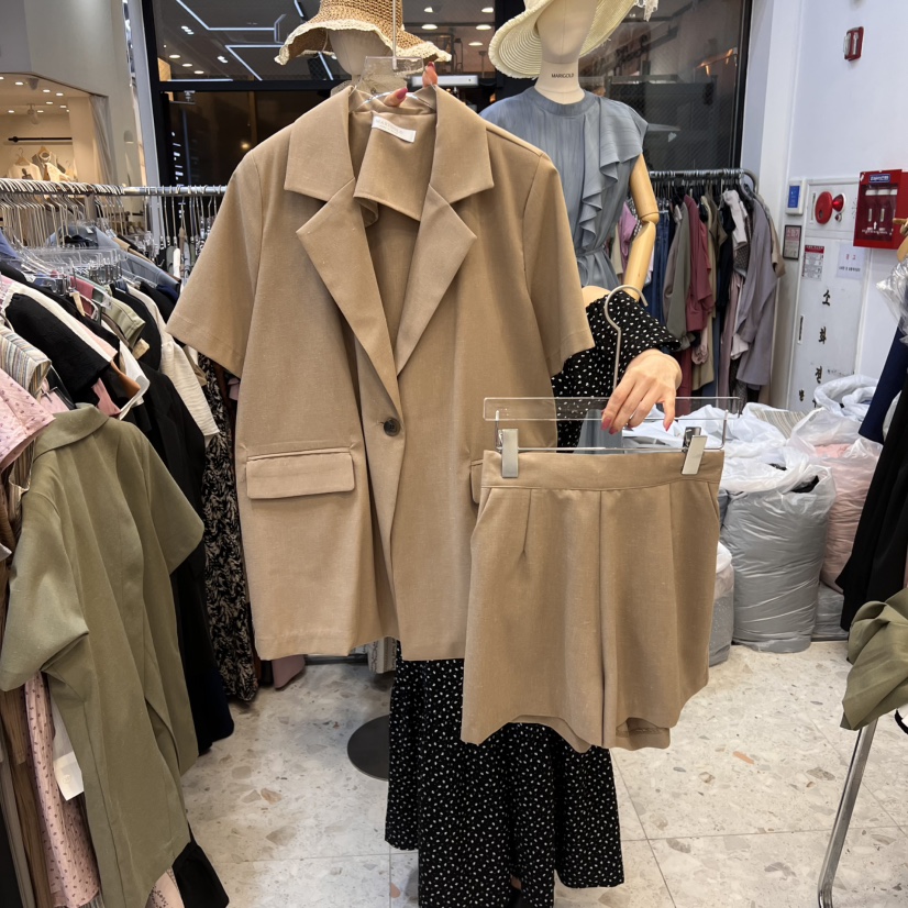 MARIGOLD東大門直郵女士新品職業真品熱賣人氣套裝亞麻布套裝MARIGOLD套裝圖色2