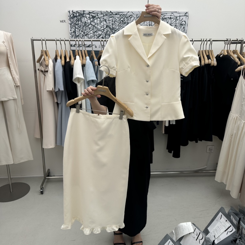 MER東大門實拍女士新品真品人氣25春夏推薦休閑熱賣時尚套裝MER/ANGELO BIANCO套裝圖色1