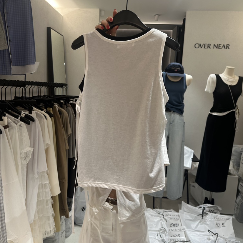 OVER NEAP韓國代購女裝新品熱賣真品25春夏時尚套裝兩件套OVER NEAR套裝