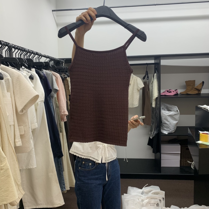 UNANSWERED-MYSTERY東大門直郵女士新品休閑職業時尚吊帶背心UNANSWERED/MYSTERY吊帶/背心