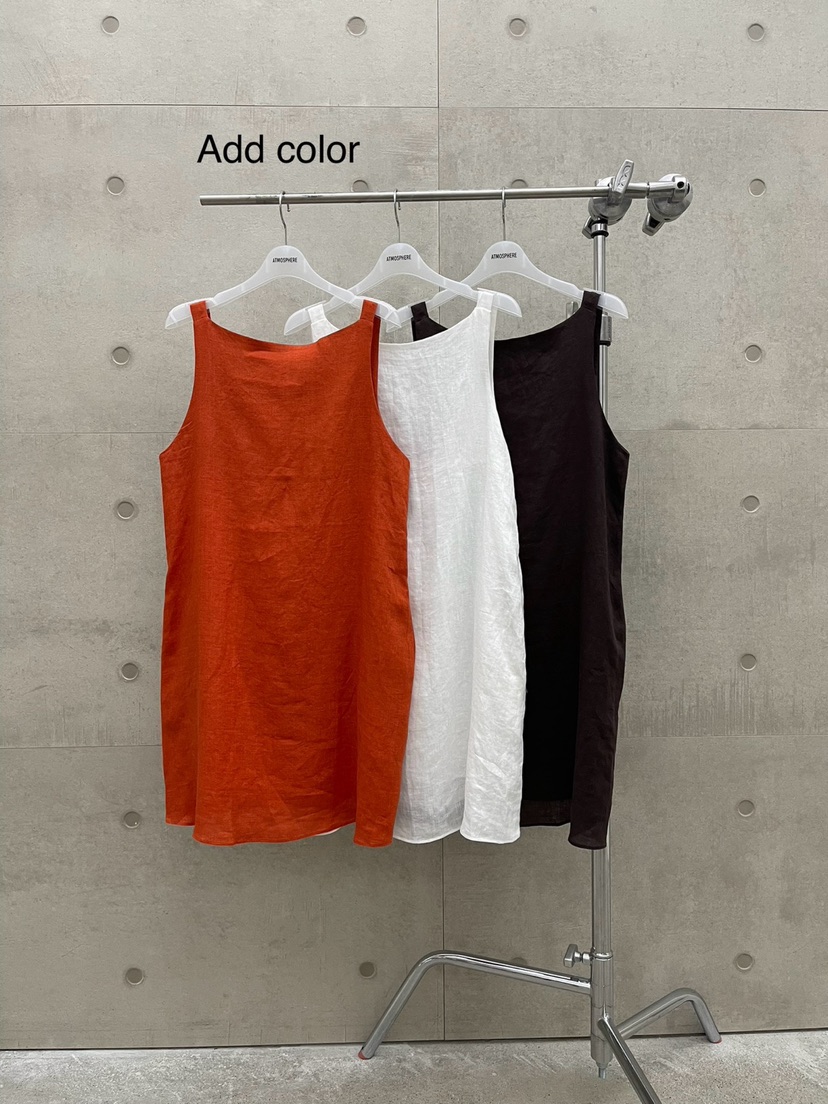 ATMOSPHERE韓國直郵女士新品職業人氣休閑推薦連衣裙亞麻布ATMOSPHERE/BLING連衣裙圖色3左三色