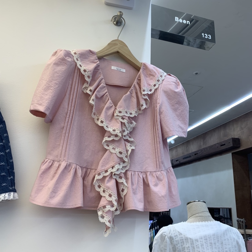 BEEN-A韓國代購女士新品時尚推薦真品熱賣休閑人氣襯衫蕾絲衫BEEN-A襯衫/蕾絲衫圖色1