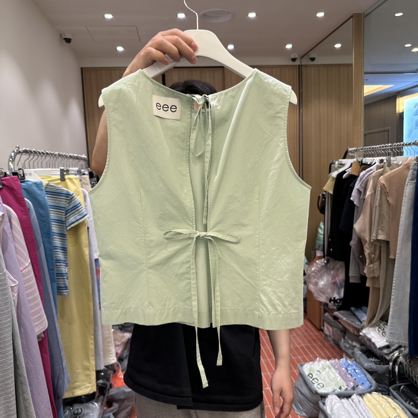 E/E/E東大門實拍女士新款25春夏職業時尚熱賣推薦吊帶背心E/E/E吊帶/背心