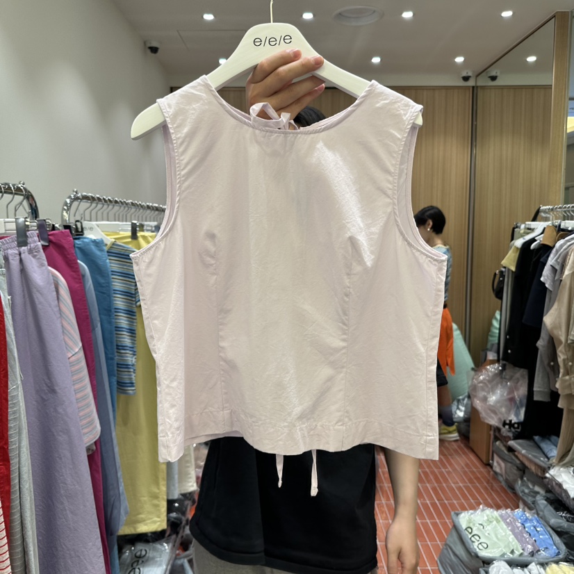 E/E/E東大門實拍女士新款25春夏職業時尚熱賣推薦吊帶背心E/E/E吊帶/背心圖色2