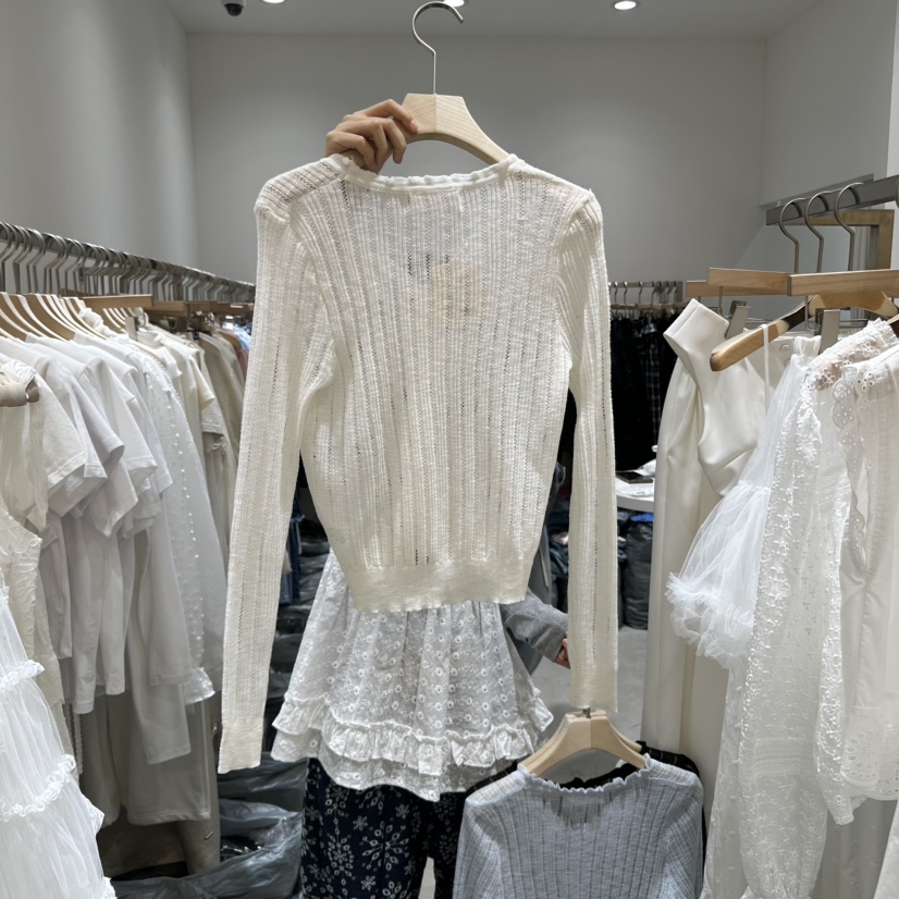 RE STYLE-Q東大門實拍女裝新品時尚25春夏真品針織衫開衫RE STYLE針織衫