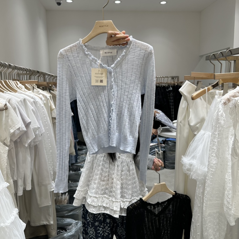 RE STYLE-Q東大門實拍女裝新品時尚25春夏真品針織衫開衫RE STYLE針織衫圖色2