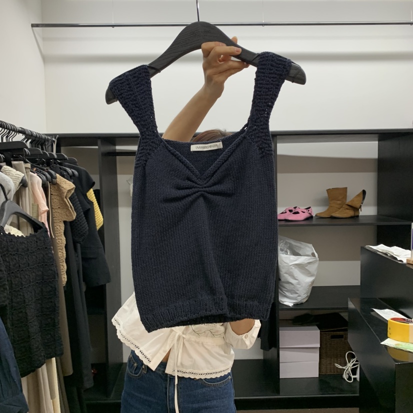 UNANSWERED-MYSTERY韓國直郵女裝新款職業真品吊帶背心褶皺UNANSWERED/MYSTERY吊帶/背心圖色3