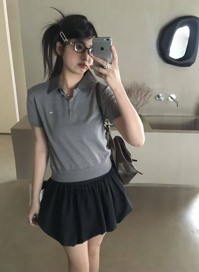 STRAWBERRY韓國直郵女裝新款25春夏真品休閑職業時尚針織衫STRAWBERRY針織衫