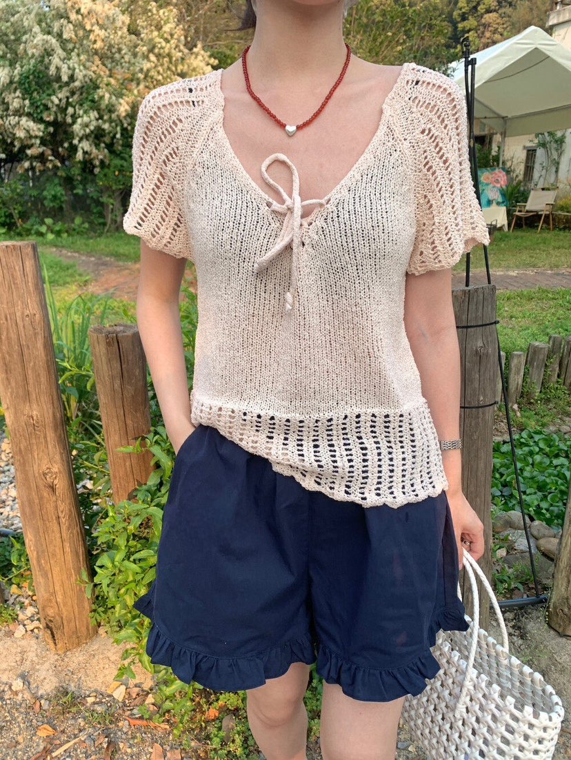 STRAWBERRY東大門直郵女士新款真品休閑熱賣25春夏職業針織衫STRAWBERRY針織衫