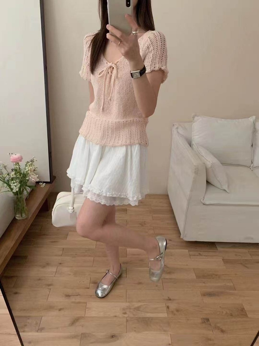 STRAWBERRY東大門直郵女士新款真品休閑熱賣25春夏職業針織衫STRAWBERRY針織衫