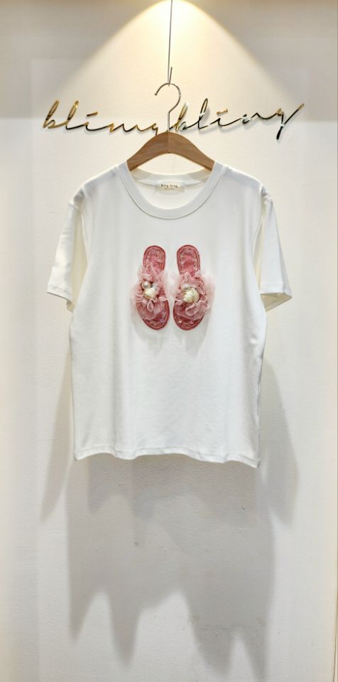 BLING BLING-S東大門實拍女士新品職業人氣熱賣25春夏T恤漁網BLING BLING-ST恤圖色1