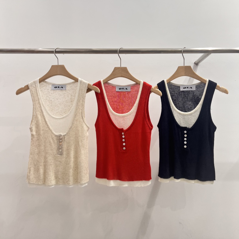 OLA東大門代購女裝新品休閑真品推薦職業時尚人氣25春夏吊帶背心mellor/OLA吊帶/背心
