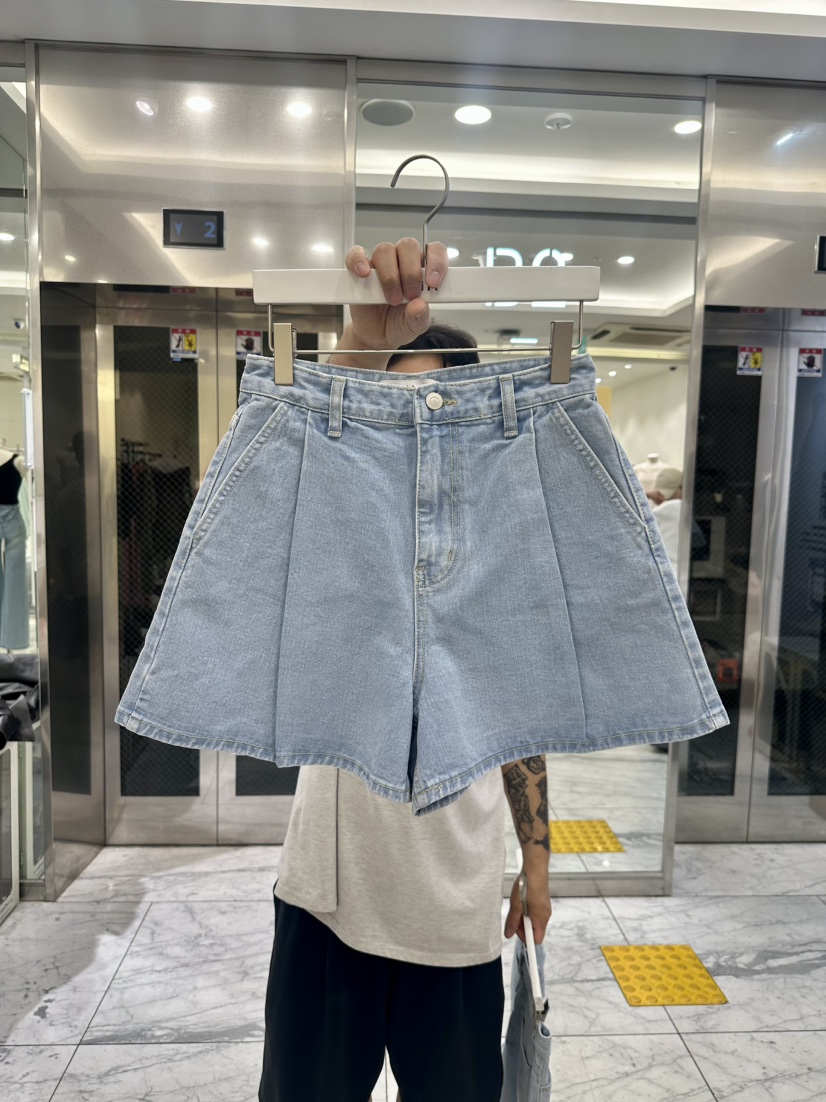 KIFF韓國代購女士新品人氣25春夏職業推薦熱賣休閑短褲褶皺KIFF短褲