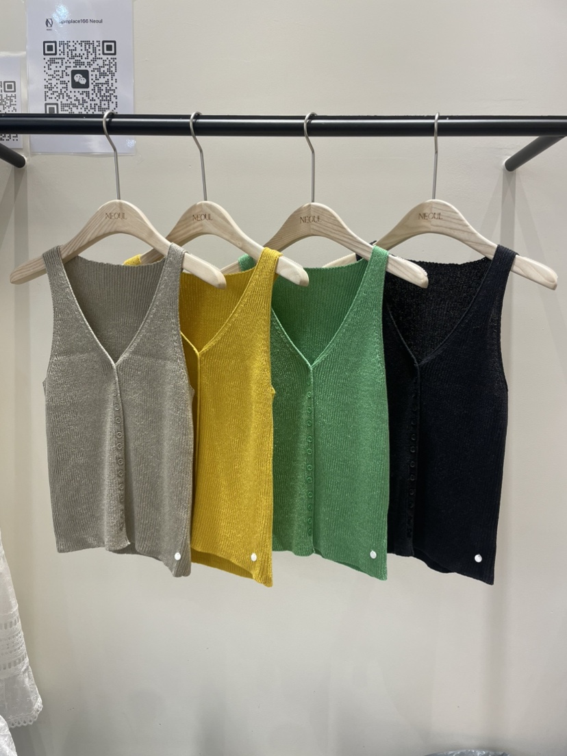 NEOUL東大門代購女裝新品25春夏時尚職業真品熱賣推薦休閑馬甲NEOUL/ahin雙領標簽馬甲