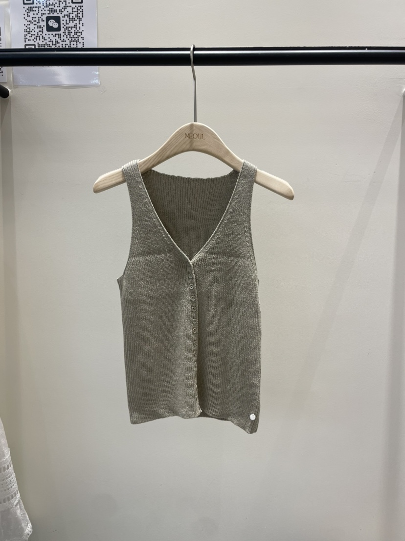 NEOUL東大門代購女裝新品25春夏時尚職業真品熱賣推薦休閑馬甲NEOUL/ahin雙領標簽馬甲