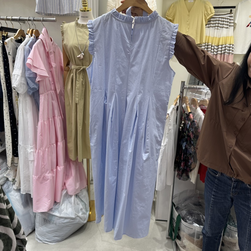 BIKINI東大門實拍女士新款人氣熱賣推薦25春夏連衣裙含腰帶BIKINI連衣裙