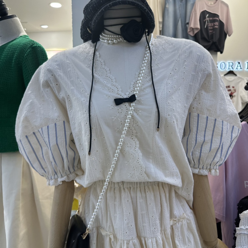 BORA BORA東大門直郵女士新款推薦25春夏職業真品襯衫蕾絲衫BORA BORA襯衫/蕾絲衫圖色1