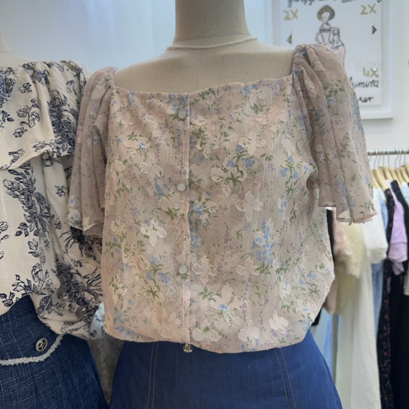 ABLESTUDIO韓國代購女裝新品真品人氣25春夏休閑襯衫蕾絲衫ABLE STUDIO襯衫/蕾絲衫圖色1