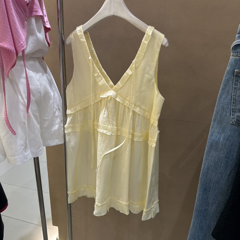 SOLOUNO韓國代購女裝新款休閑人氣時尚熱賣真品連衣裙荷葉邊SOLOUNO連衣裙