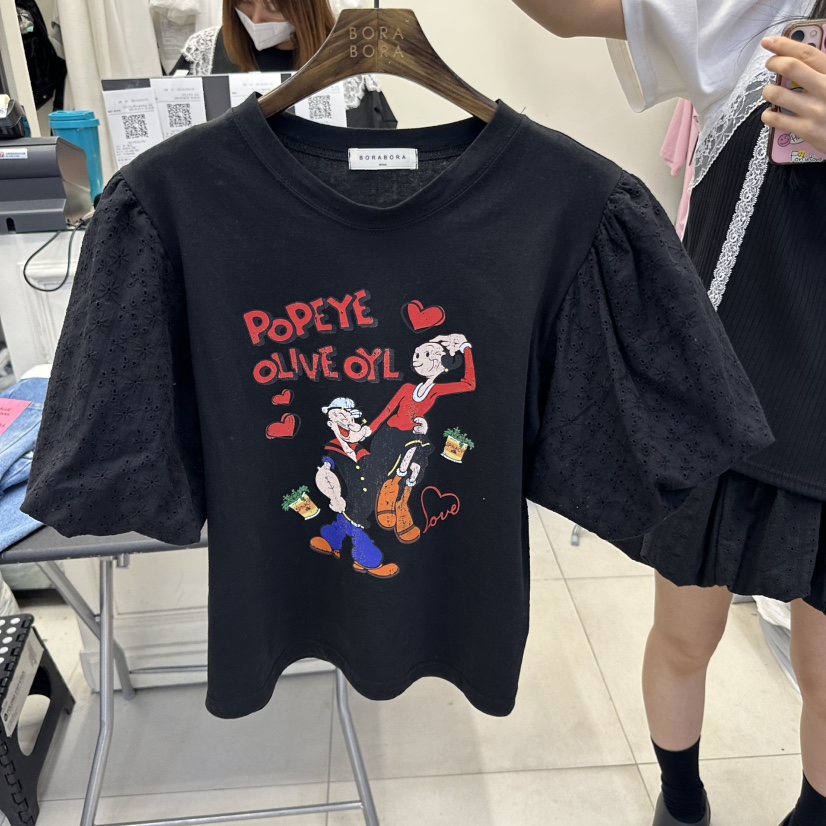 BORA BORA韓國直郵女裝新款25春夏真品職業時尚人氣休閑T恤BORA BORAT恤圖色2