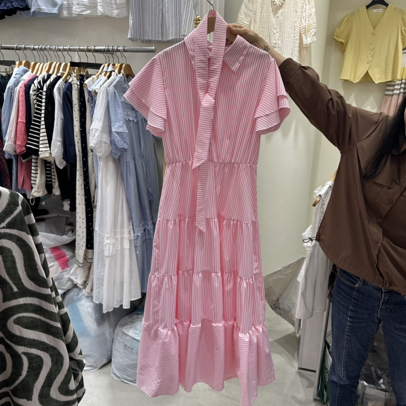 BIKINI東大門實拍女士新品時尚休閑真品熱賣推薦連衣裙含腰帶BIKINI連衣裙圖色2